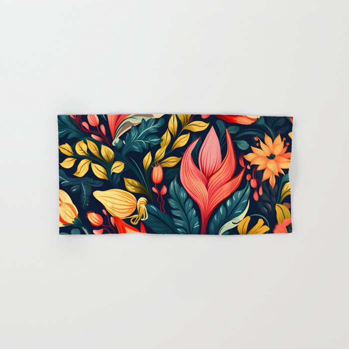 Exquisite Floral Interior Design - Embrace Nature's Beauty in Your Space Hand & Bath Towel