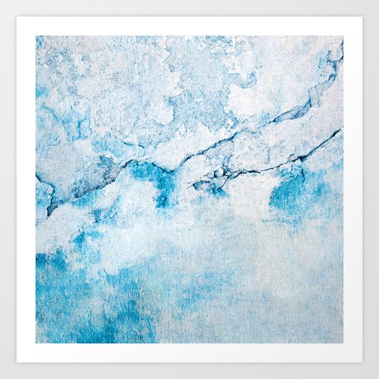 blue wall Art Print