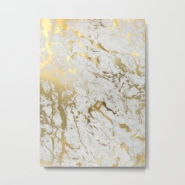 Gold marble Metal Print