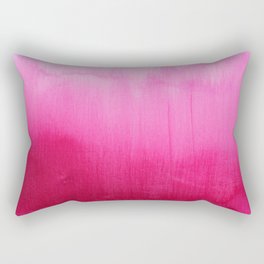 Modern fuchsia watercolor paint brushtrokes Rectangular Pillow