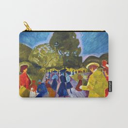 Promenade Sunday in the park and gardens colorful landsccape painting by Bohumil Kubista Carry-All Pouch | Broadway, Inthepark, Newyork, Boston, Textiles, 19Thcentury, Venice, Luxembourg, Chicago, Victorians 