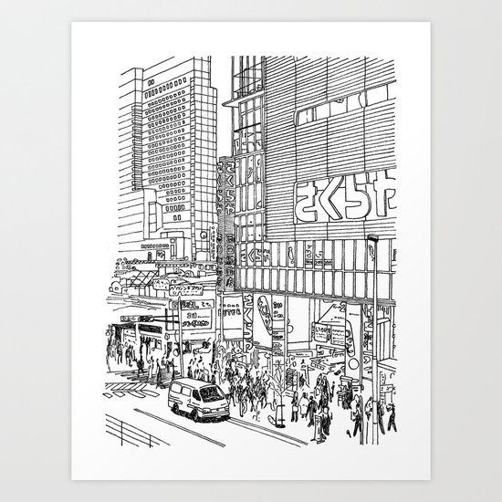Tokyo - Shinjyuku Art Print
