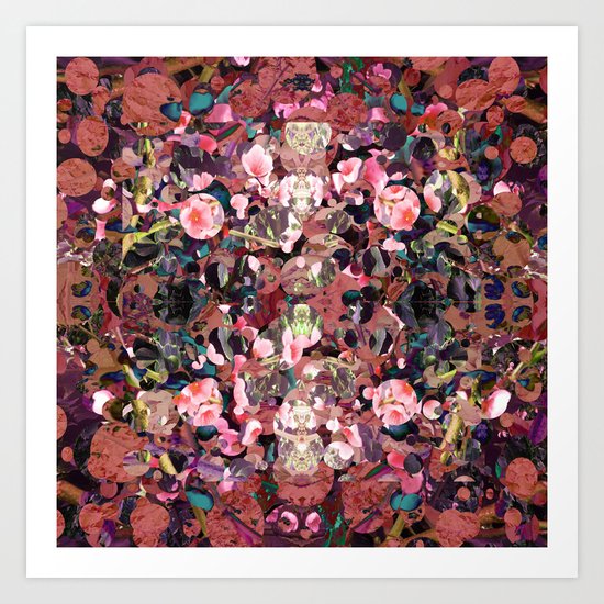 Pink Spot Floral Art Print