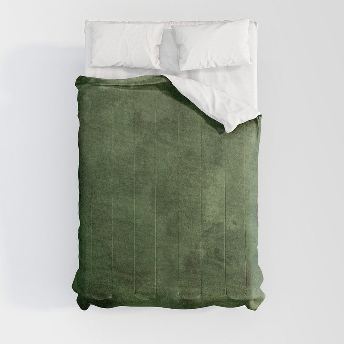 Green Watercolor Texture Comforter