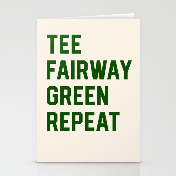 Golf Clubs Balls Cute Funny Tee Fairway Graphic Retirement Stationery Cards