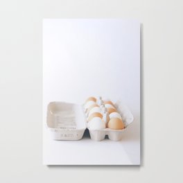 Egg Carton Metal Print | Minimalist, Oeuf, Eggs, Brunch, Minimal, Food, Eggcarton, Breakfast, Photo, Egg 