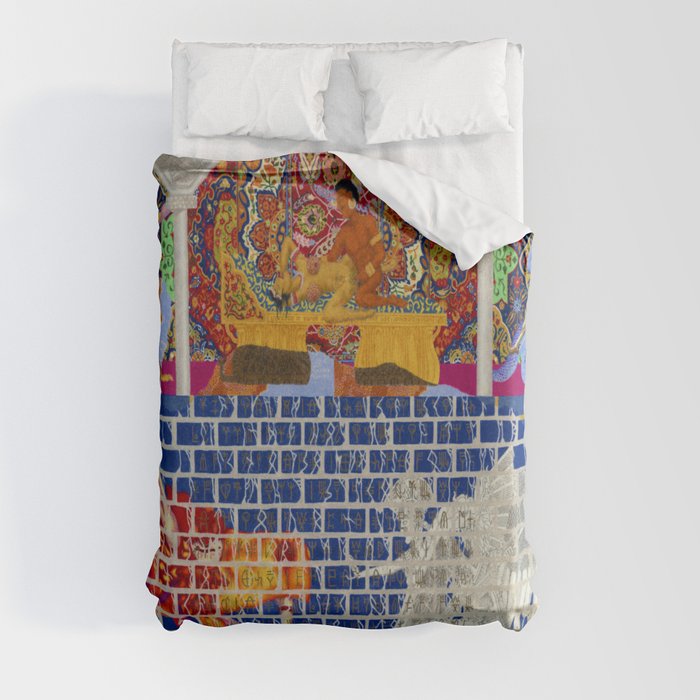 A Fiery Introduction; A Kama Sutra Experience Duvet Cover