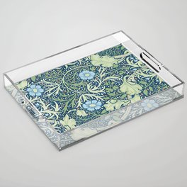William Morris Seaweed Pattern,Vintage Floral And Leaves Decorative Victorian Art-nouveau  Acrylic Tray