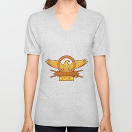 SPQR Roman Eagle Legion Standard Ancient Rome V Neck T Shirt