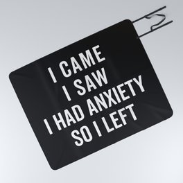 I Had Anxiety Funny Quote Picnic Blanket