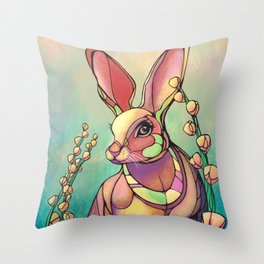 Queen Hare Throw Pillow