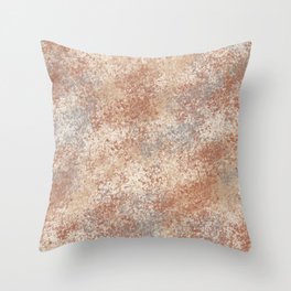 Cavern Clay SW 7701 and Abstract Distressed Chaotic Sponge Paint Pattern 2 Throw Pillow