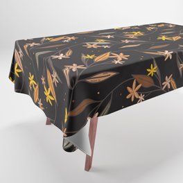 Autumn flower branches pattern with beautiful warm colors Tablecloth