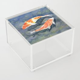 Koi Watercolor  Acrylic Box