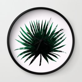 Round Palm Leaf Wall Clock