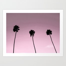 pink skies and palm trees Art Print | Skies, Black And White, Beachy, Ocean, And, Beach, Rose, Sea, Salt, Trees 