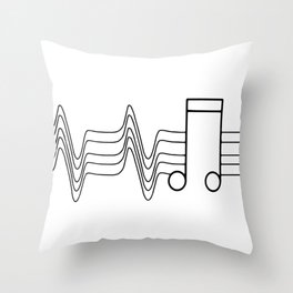 Music Beat Throw Pillow