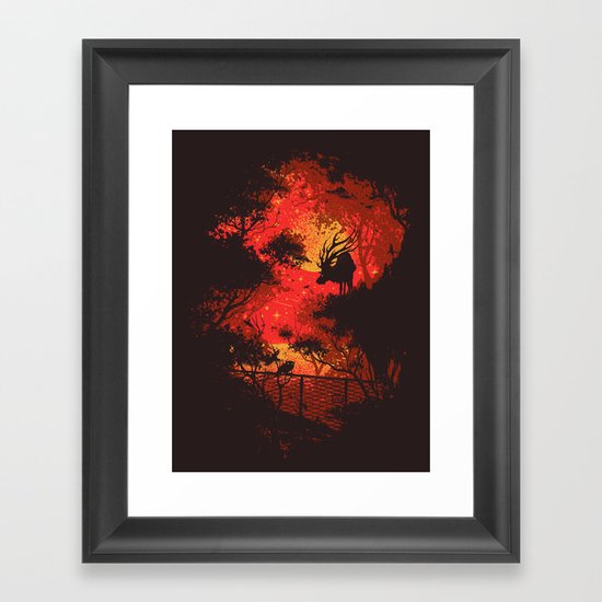 Yellow Moon Framed Art Print