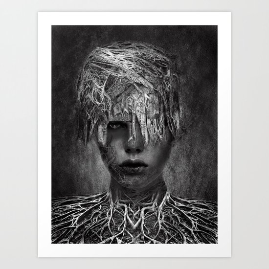 Ina - B&W Art Print