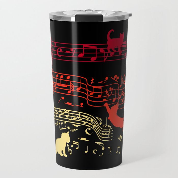 Clef Cat Musical Note Musician Gift Travel Mug
