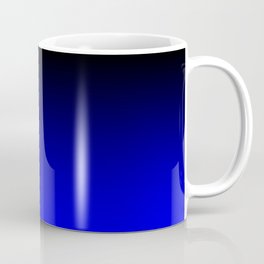 Black Blue Neon Nights Ombre Coffee Mug