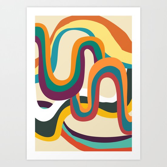 Groovy rainbow of doom Art Print