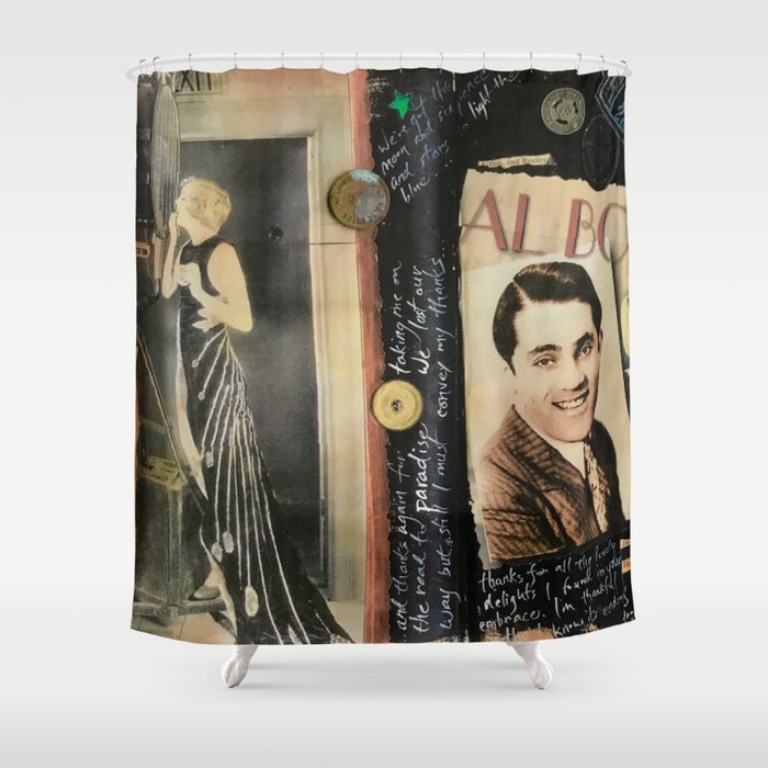 Close Your Eyes Jazz age glamour Shower Curtain