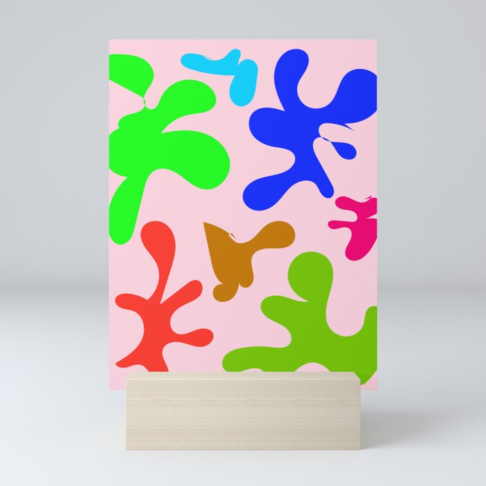 2 Henri Matisse Inspired 220527 Abstract Shapes Organic Valourine Original Mini Art Print