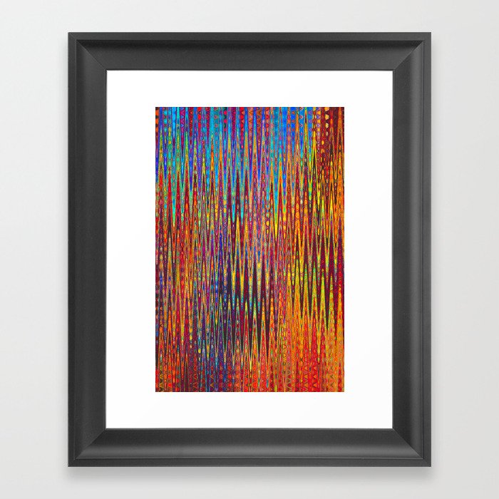 Neon Bright Abstract Art #2  Framed Art Print