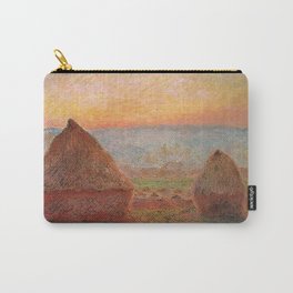 Claude Monet - Grainstacks at Giverny the Evening Sun.jpg Carry-All Pouch