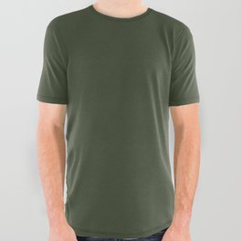Dark Natural Green All Over Graphic Tee