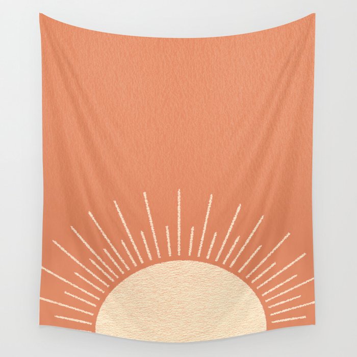 Sunrise pink Wall Tapestry