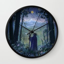 Midnight Wanderer Wall Clock