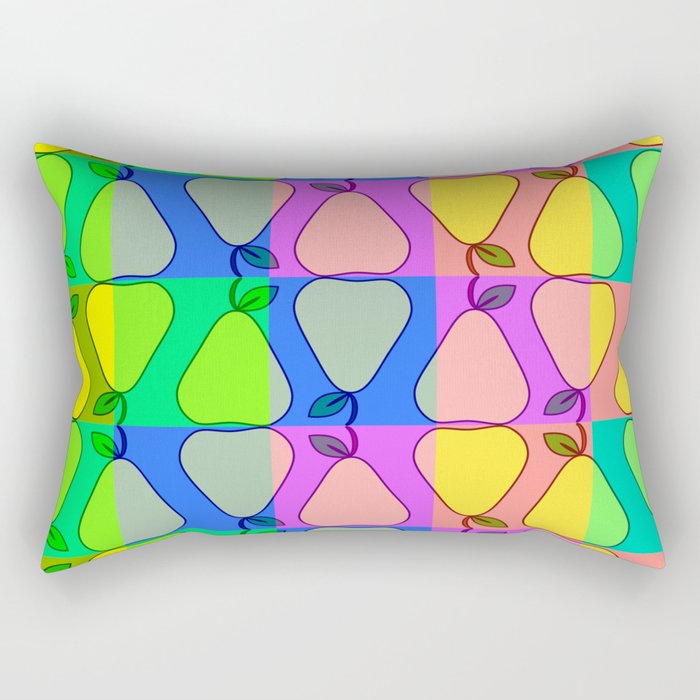Colorful pears Rectangular Pillow