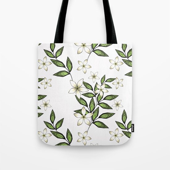 White flowers. Tote Bag
