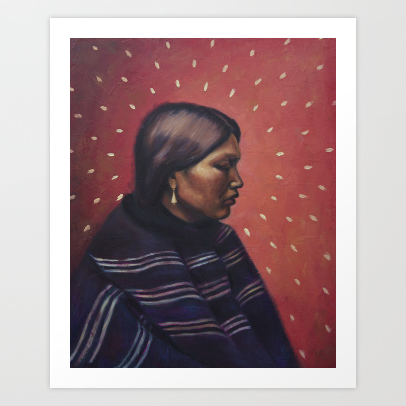 Native American Girl Art Print By Amberrowley Society6 Native American Girl Art Print By Amberrowley Society6