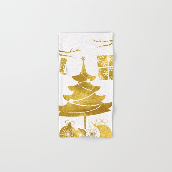 Gold Christmas 03 Hand & Bath Towel