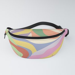 Retro Colorful Swirl Pattern Fanny Pack