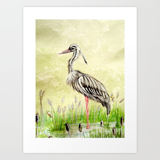 Heron Art Print