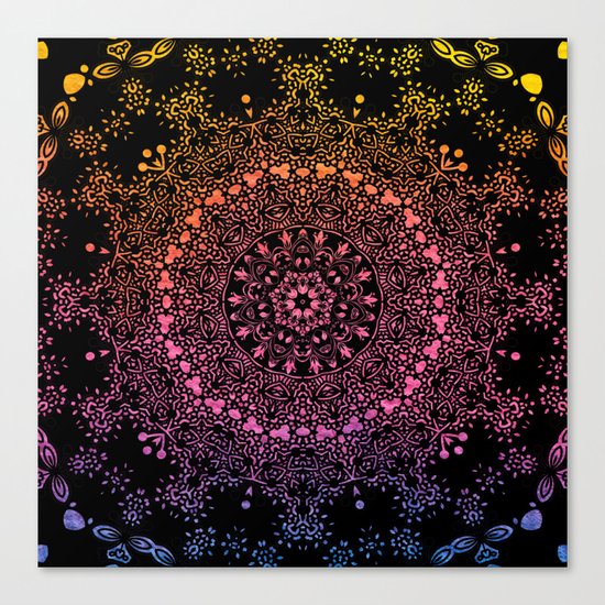 Harlequin Fantasy Mandala Canvas Print