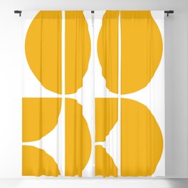 Mid Century Modern Yellow Square Blackout Curtain