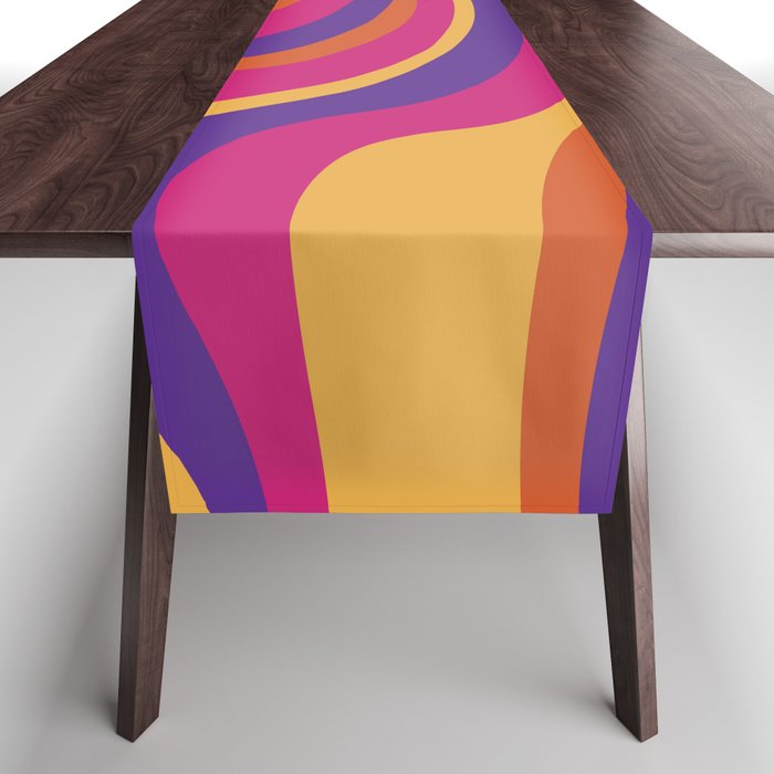 Groovy Psychedelic Swirl Pattern Table Runner