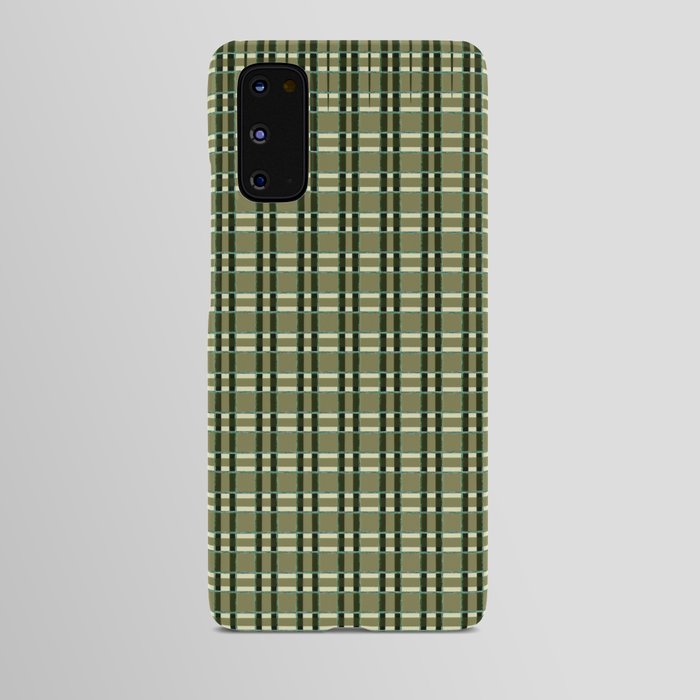 Green Checkered Plaid Pattern Android Case