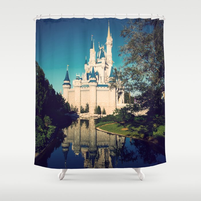 The Disney Castle Shower Curtain By Janicew Society6 The Disney Castle Shower Curtain