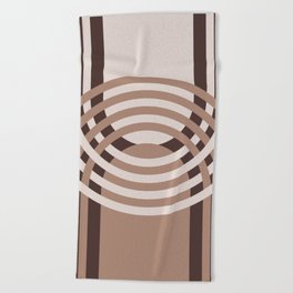 Chocolate + Cocoa Arches Composition Beach Towel
