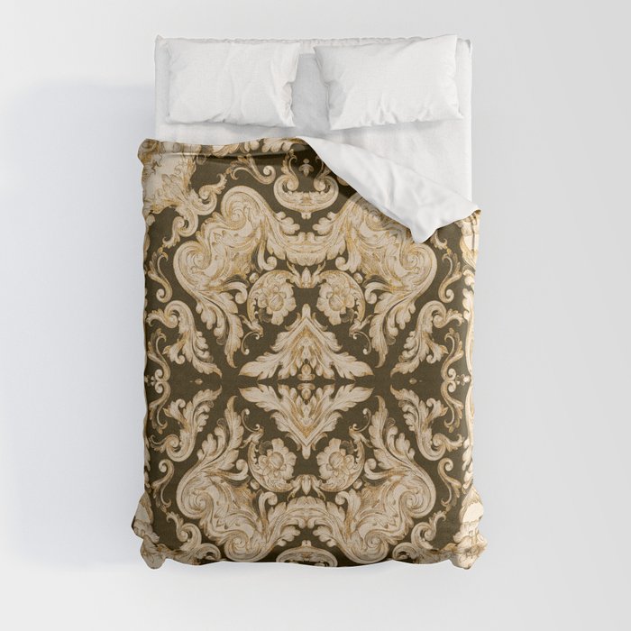 A Modern Vintage Dream (umber background) Duvet Cover