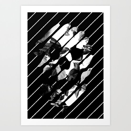 Memory Skull BW Art Print