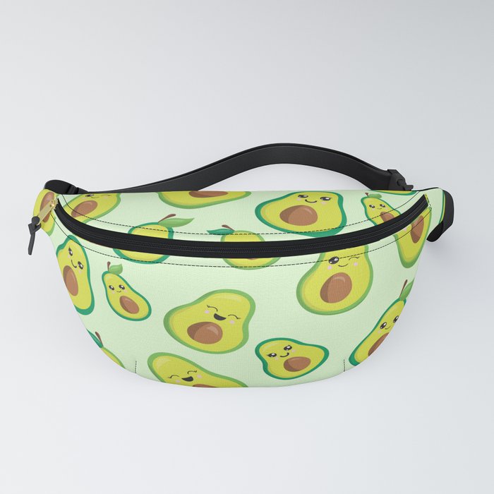 Cute Avocado Pattern Fanny Pack by Cuteness Society6
