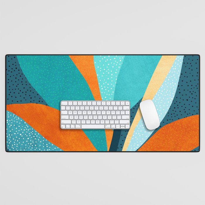 Abstract Tropical Foliage Desk Mat