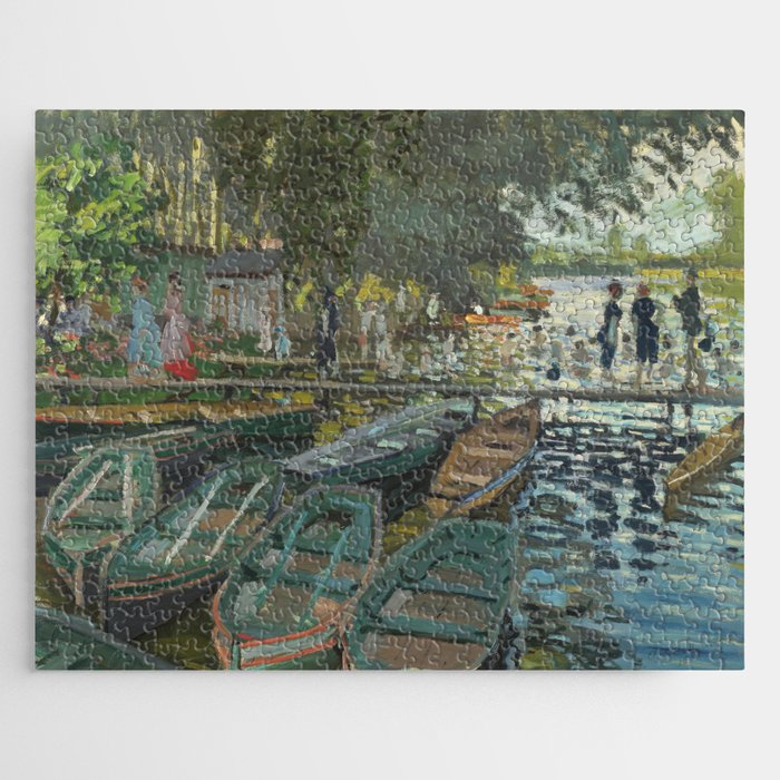 Claude Monet's Bathers at La Grenouillère (1896) famous painting Jigsaw Puzzle